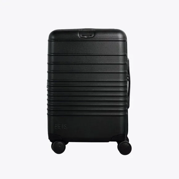 NWT Beis Black Carry On 21 Inch Roller Spinner Suitcase - Picture 3 of 5